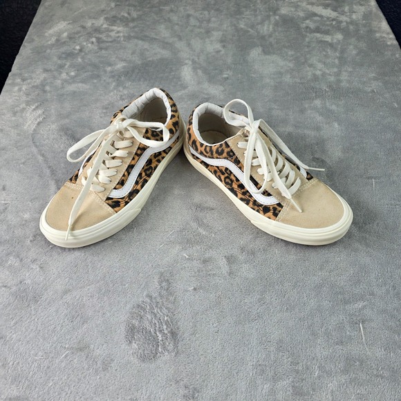 Vans Shoes - Vans OldSkool Cream Cheetah Leopard Print Suede- Women's 7/Men 5.5